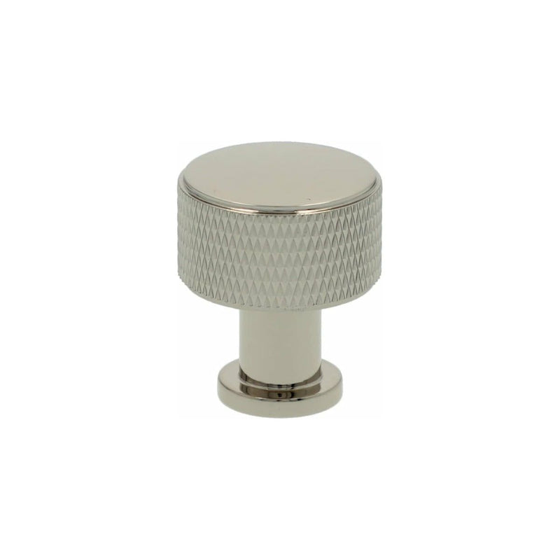 Alexander and Wilks -  Lucia Knurled Cupboard Knob - Polished Nickel - 29mm - AW807K-29-PN - Choice Handles