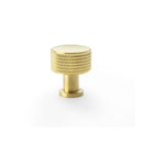 Alexander and Wilks -  Lucia Knurled Cupboard Knob - Satin Brass PVD - 29mm - AW807K-29-SBPVD - Choice Handles