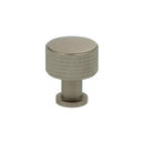 Alexander and Wilks -  Lucia Knurled Cupboard Knob - Satin Nickel - 29mm - AW807K-29-SN - Choice Handles