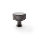 Alexander and Wilks -  Lucia Knurled Cupboard Knob - Dark Bronze PVD - 35mm - AW807K-35-DBZPVD - Choice Handles