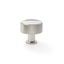 Alexander and Wilks -  Lucia Knurled Cupboard Knob - Polished Nickel - 35mm - AW807K-35-PN - Choice Handles