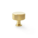Alexander and Wilks -  Lucia Knurled Cupboard Knob - Satin Brass PVD - 35mm - AW807K-35-SBPVD - Choice Handles