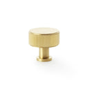 Alexander and Wilks - Lucia Reeded Cupboard Knob - Satin Brass PVD - 35mm - AW807R-35-SBPVD - Choice Handles