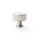 Alexander and Wilks - Lucia Reeded Cupboard Knob - Satin Nickel - 35mm - AW807R-35-SN - Choice Handles