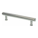 Alexander and Wilks - Crispin Knurled T-bar Cupboard Pull Handle - Satin Chrome - 128mm - AW809-128-SC - Choice Handles