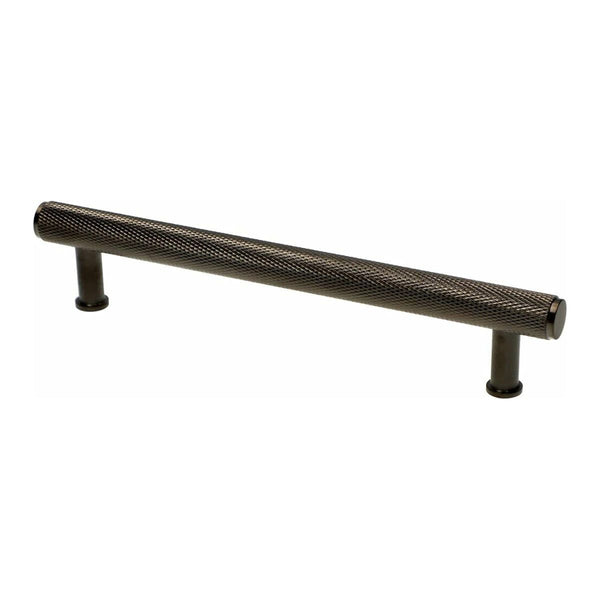 Alexander and Wilks - Crispin Knurled T-bar Cupboard Pull Handle - Black PVD - 160mm - AW809-160-BLPVD - Choice Handles