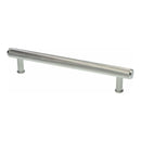 Alexander and Wilks - Crispin Knurled T-bar Cupboard Pull Handle - Satin Chrome - 160mm - AW809-160-SC - Choice Handles