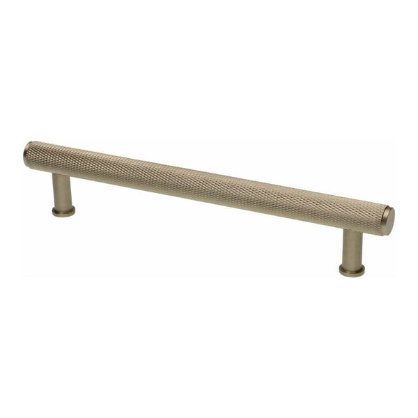Alexander and Wilks - Crispin Knurled T-bar Cupboard Pull Handle - Satin Nickel PVD - 160mm - AW809-160-SNPVD - Choice Handles