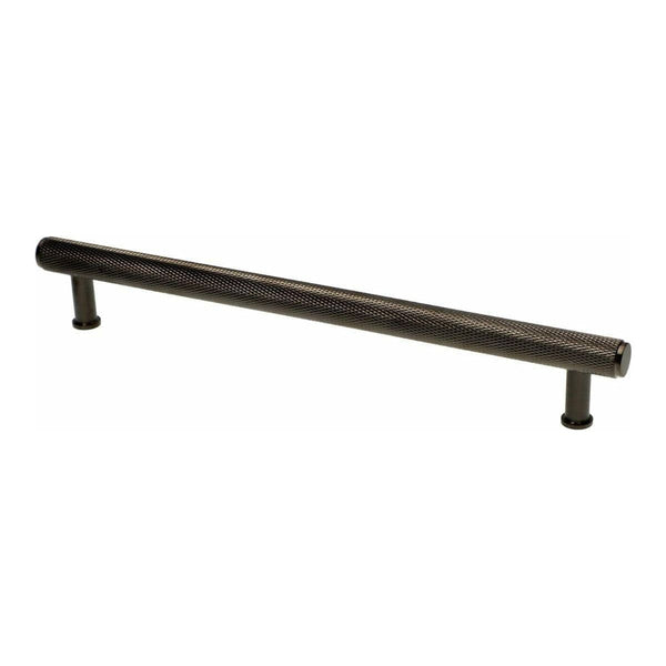 Alexander and Wilks - Crispin Knurled T-bar Cupboard Pull Handle - Black PVD - 224mm - AW809-224-BLPVD - Choice Handles