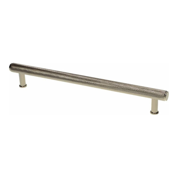 Alexander and Wilks - Crispin Knurled T-bar Cupboard Pull Handle - Polished Nickel PVD - 224mm - AW809-224-PNPVD - Choice Handles