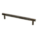 Alexander & Wilks - Brunel Knurled T-Bar Cupboard Handle - Stainless Black Finish - Centres 160mm - AW810-160-BLPVD - Choice Handles