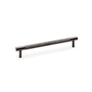 Alexander & Wilks - Brunel Knurled T-Bar Cupboard Handle - Dark Bronze PVD - Centres 160mm - AW810-160-DBZPVD - Choice Handles