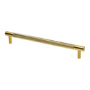 Alexander & Wilks - Brunel Knurled T-Bar Cupboard Handle - Stainless Satin Brass - Centres 192mm - AW810-192-SBPVD - Choice Handles