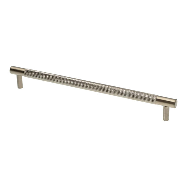 Alexander & Wilks - Brunel Knurled T-Bar Cupboard Handle - Satin Nickel PVD - Centres 224mm - AW810-224-SNPVD - Choice Handles