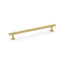 Alexander and Wilks Round T-Bar Cabinet Pull Handle - Satin Brass - 192mm - AW814-192-SB - Choice Handles