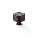 Alexander and Wilks Leila Hammered Cupboard Knob - Dark Bronze - 35mm - AW816-35-DBZ - Choice Handles