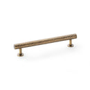 Alexander and Wilks Leila Hammered Cabinet Pull - Antique Brass - AW817-160-AB - Choice Handles
