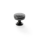 Alexander and Wilks - Lynd Hammered Cupboard Knob - Dark Bronze - 32mm - AW818-32-DBZ - Choice Handles