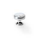 Alexander and Wilks - Lynd Hammered Cupboard Knob - Polished Chrome - 32mm - AW818-32-PC - Choice Handles