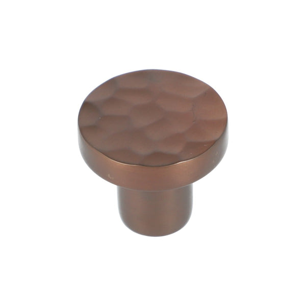 Alexander and Wilks - Hanover Hammered Cupboard Knob - Dark Bronze - 30mm - AW820-30-DBZ - Choice Handles