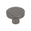 Alexander and Wilks - Hanover Hammered Cupboard Knob - Dark Bronze - 38mm - AW820-38-DBZ - Choice Handles