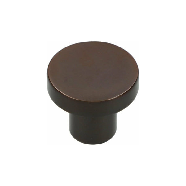 Alexander and Wilks Hanover Plain Cupboard Knob - Dark Bronze - Knob 30mm - AW821-30-DBZ - Choice Handles