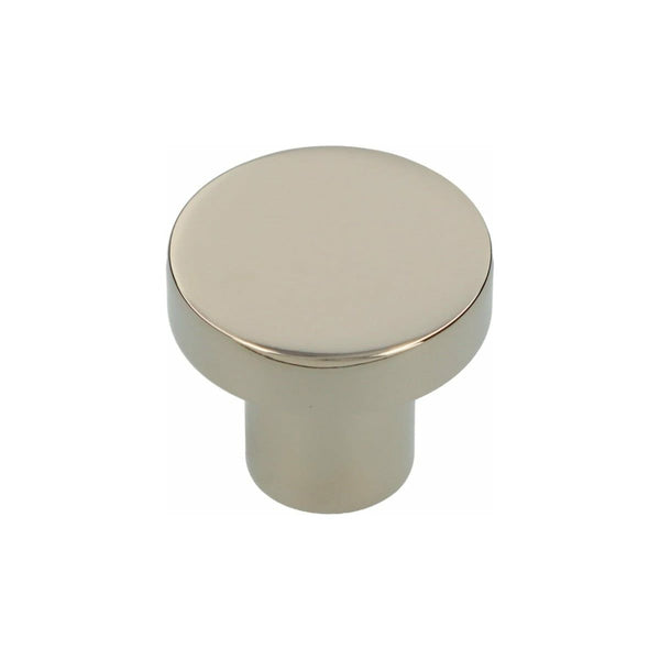 Alexander and Wilks Hanover Plain Cupboard Knob - Polished Nickel - Knob 30mm - AW821-30-PN - Choice Handles