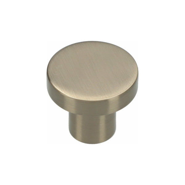 Alexander and Wilks Hanover Plain Cupboard Knob - Satin Nickel - Knob 30mm - AW821-30-SN - Choice Handles