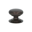 Alexander and Wilks - Waltz Round Cupboard Knob on Stepped Rose - Dark Bronze - Knob 25mm - AW825-25-DBZ - Choice Handles