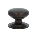 Alexander and Wilks - Waltz Round Cupboard Knob on Stepped Rose - Dark Bronze - Knob 38mm - AW825-38-DBZ - Choice Handles