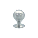 Alexander and Wilks - Caesar Cupboard Knob on Round Rose - Satin Chrome - 25mm - AW832-25-SC - Choice Handles