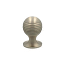 Alexander and Wilks - Caesar Cupboard Knob on Round Rose - Satin Nickel - 25mm - AW832-25-SN - Choice Handles