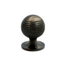 Alexander and Wilks - Caesar Cupboard Knob on Round Rose - Black PVD - 32mm - AW832-32-BLPVD - Choice Handles
