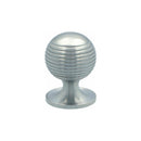 Alexander and Wilks - Caesar Cupboard Knob on Round Rose - Satin Chrome - 32mm - AW832-32-SC - Choice Handles