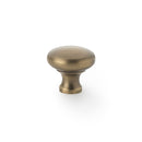 Alexander and Wilks  - Wade Round Cupboard Knob - Antique Brass - 32mm - AW836-32-AB - Choice Handles