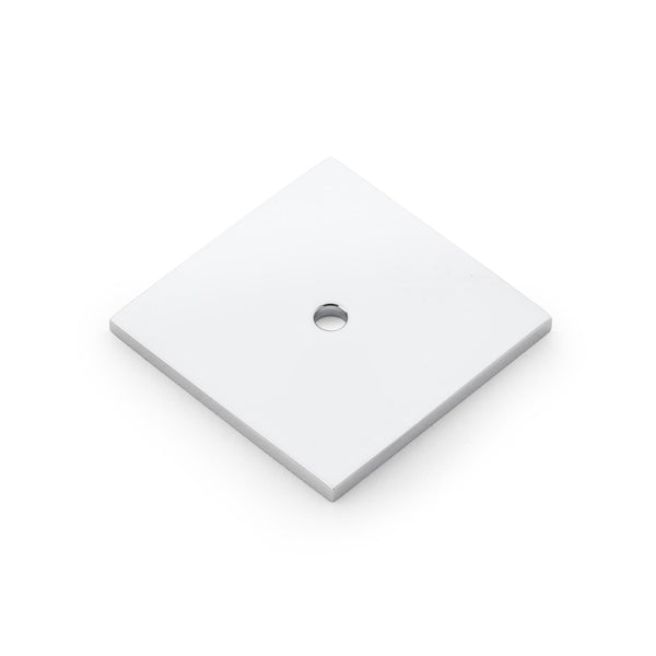 Alexander and Wilks - Bullion Square Backplate - Polished Chrome - AW894-45-PC - Choice Handles