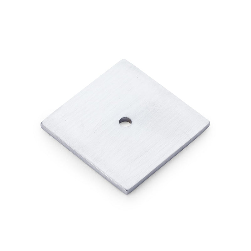 Alexander and Wilks - Bullion Square Backplate - Satin Chrome - AW894-45-SC - Choice Handles