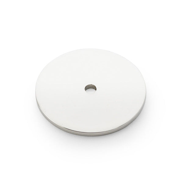 Alexander and Wilks - Circular Backplate - Polished Nickel - Diameter 40mm - AW895-40-PN - Choice Handles