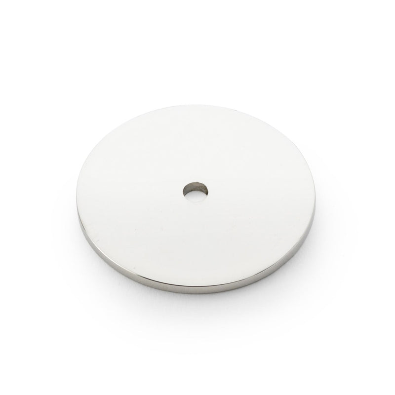 Alexander and Wilks - Circular Backplate - Polished Nickel - Diameter 40mm - AW895-40-PN - Choice Handles