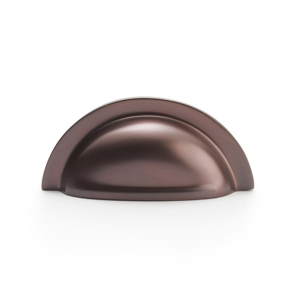 Alexander and Wilks Bardom Ridged Cabinet Cup Pull - Dark Bronze - AW903DBZ - Choice Handles