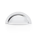 Alexander and Wilks Bardom Ridged Cabinet Cup Pull - Polished Chrome - AW903PC - Choice Handles