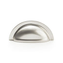 Alexander and WIlks Bardom Ridged Cabinet Cup Pull - Satin Nickel - AW903SN - Choice Handles