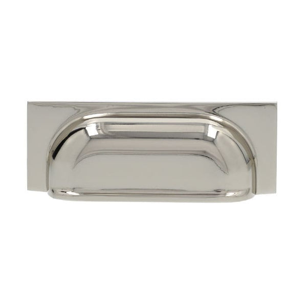 Alexander and Wilks - Quantock Cup Pull Handle - Polished Nickel - Centers 96mm - AW905PN - Choice Handles
