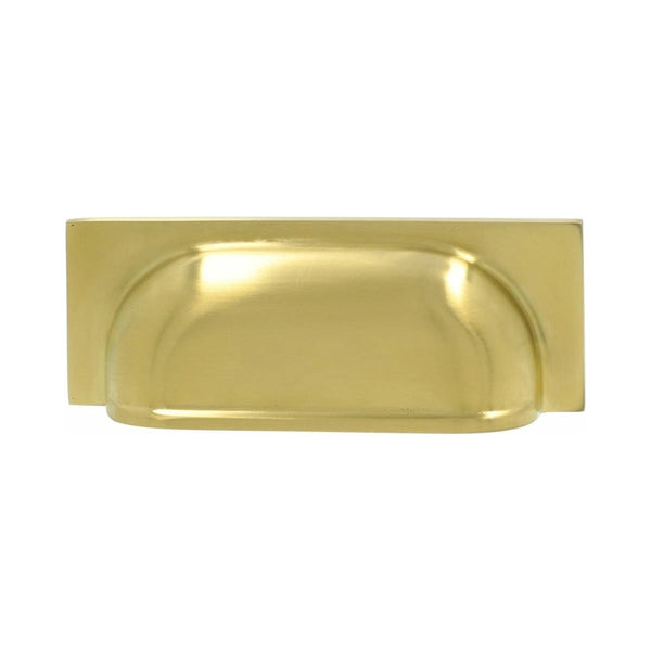 Alexander and Wilks - Quantock Cup Pull Handle - Satin Brass PVD - Centres 203mm - AW906SBPVD - Choice Handles