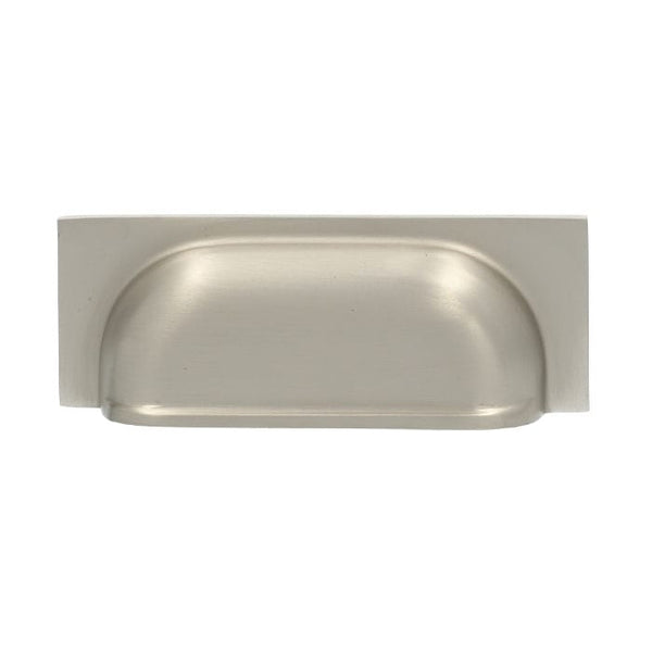 Alexander and Wilks - Quantock Cup Pull Handle - Satin Nickel - Centers 96mm - AW905SN - Choice Handles