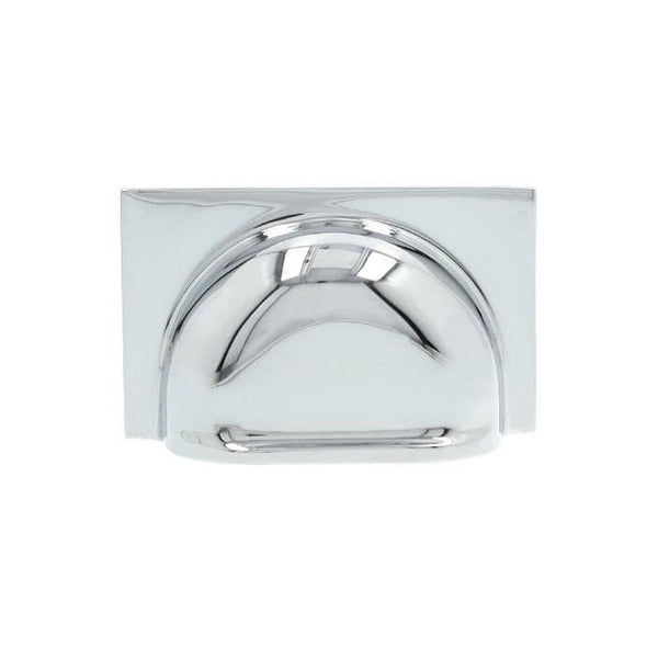 Alexander and Wilks - Quantock Cup Pull Handle - Polished Chrome - Centres 40mm - AW907PC - Choice Handles