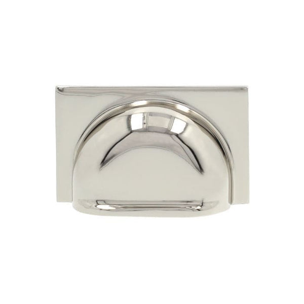 Alexander and Wilks - Quantock Cup Pull Handle - Polished Nickel - Centres 40mm - AW907PN - Choice Handles