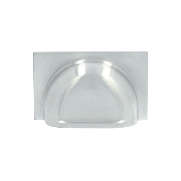 Alexander and Wilks - Quantock Cup Pull Handle - Satin Chrome - Centres 40mm - AW907SC - Choice Handles