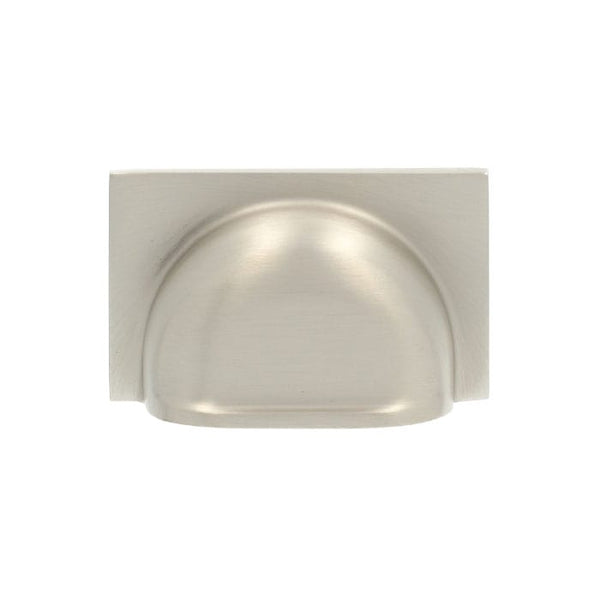 Alexander and Wilks - Quantock Cup Pull Handle - Satin Nickel - Centres 40mm - AW907SN - Choice Handles