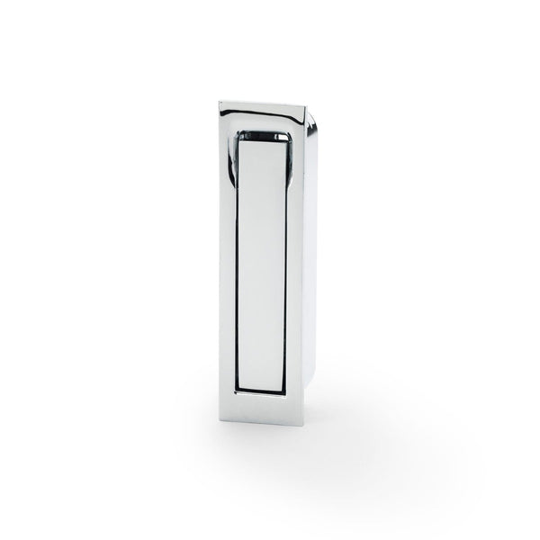 Alexander and Wilks - Square Sliding Door Edge Pull - Polished Chrome - AW990PC - Choice Handles